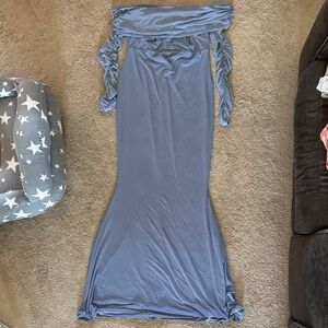 Club London ruched maxi dress